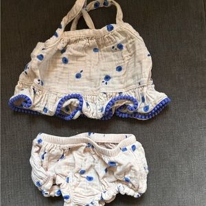 Cat & jack blueberry two piece set 0-3 mo.